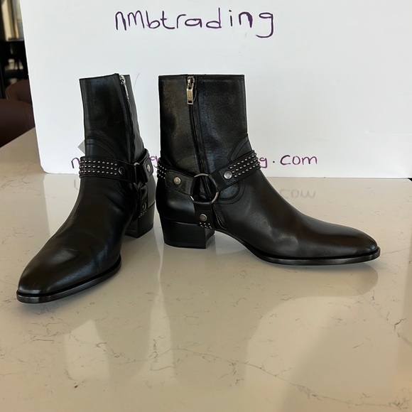 Saint Laurent Paris size 43(10B) genuine leather black boots - Picture 4 of 8